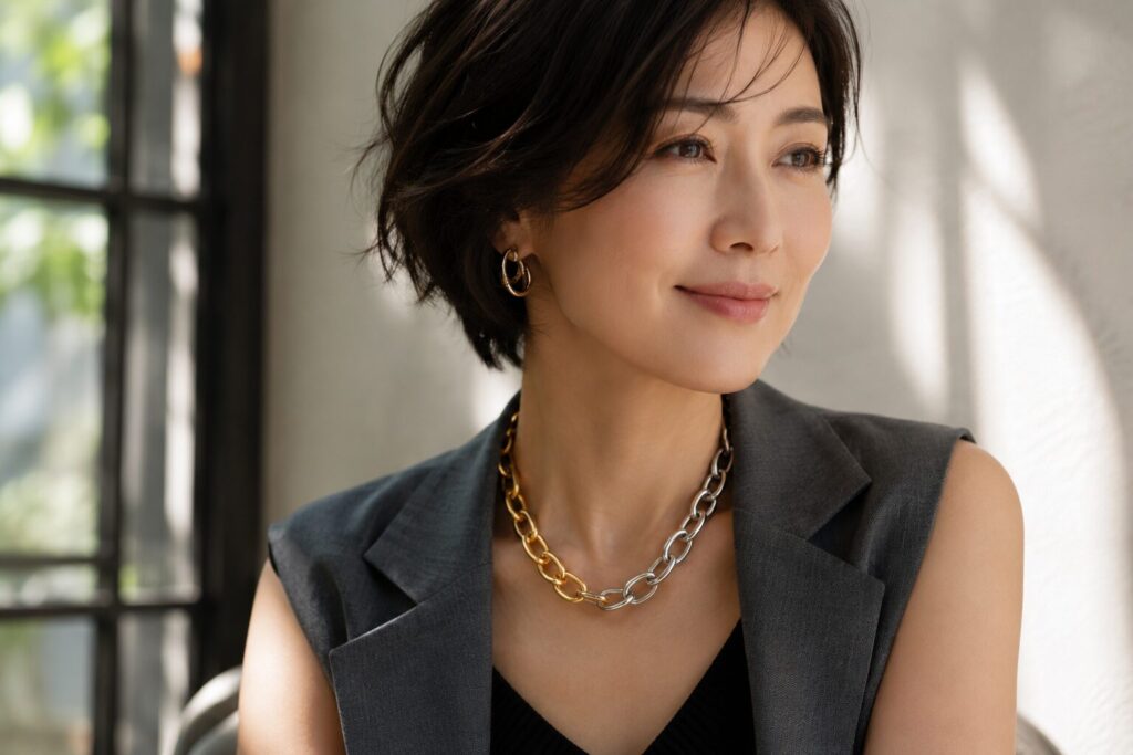 女性の画像 アクセサリー