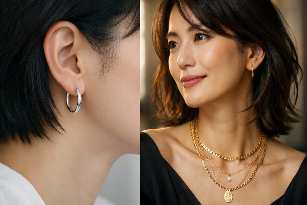 女性の画像 アクセサリー