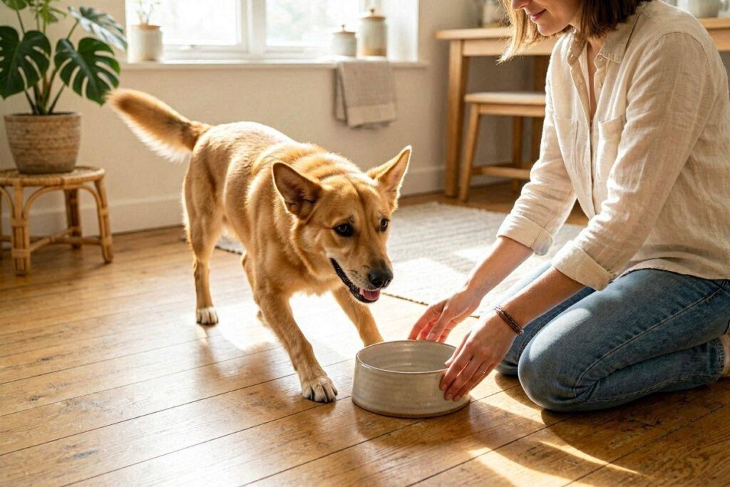 犬の食事画像
