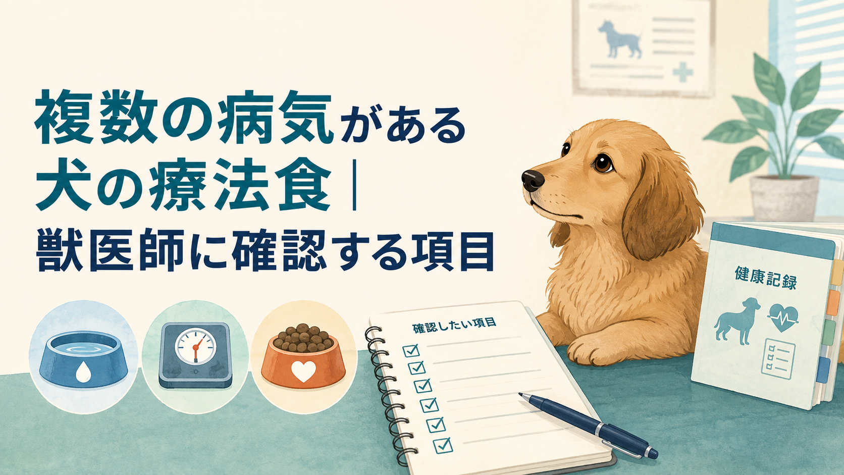 犬の複数疾患と療法食｜獣医師に確認する項目