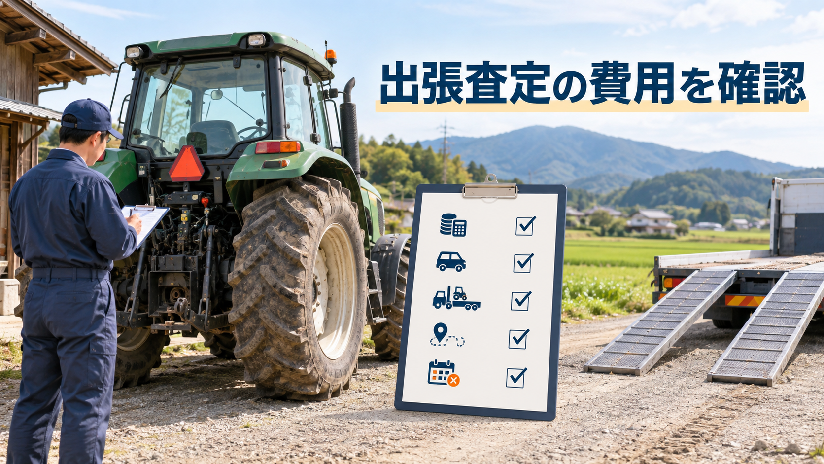 農機具の出張査定費用を確認