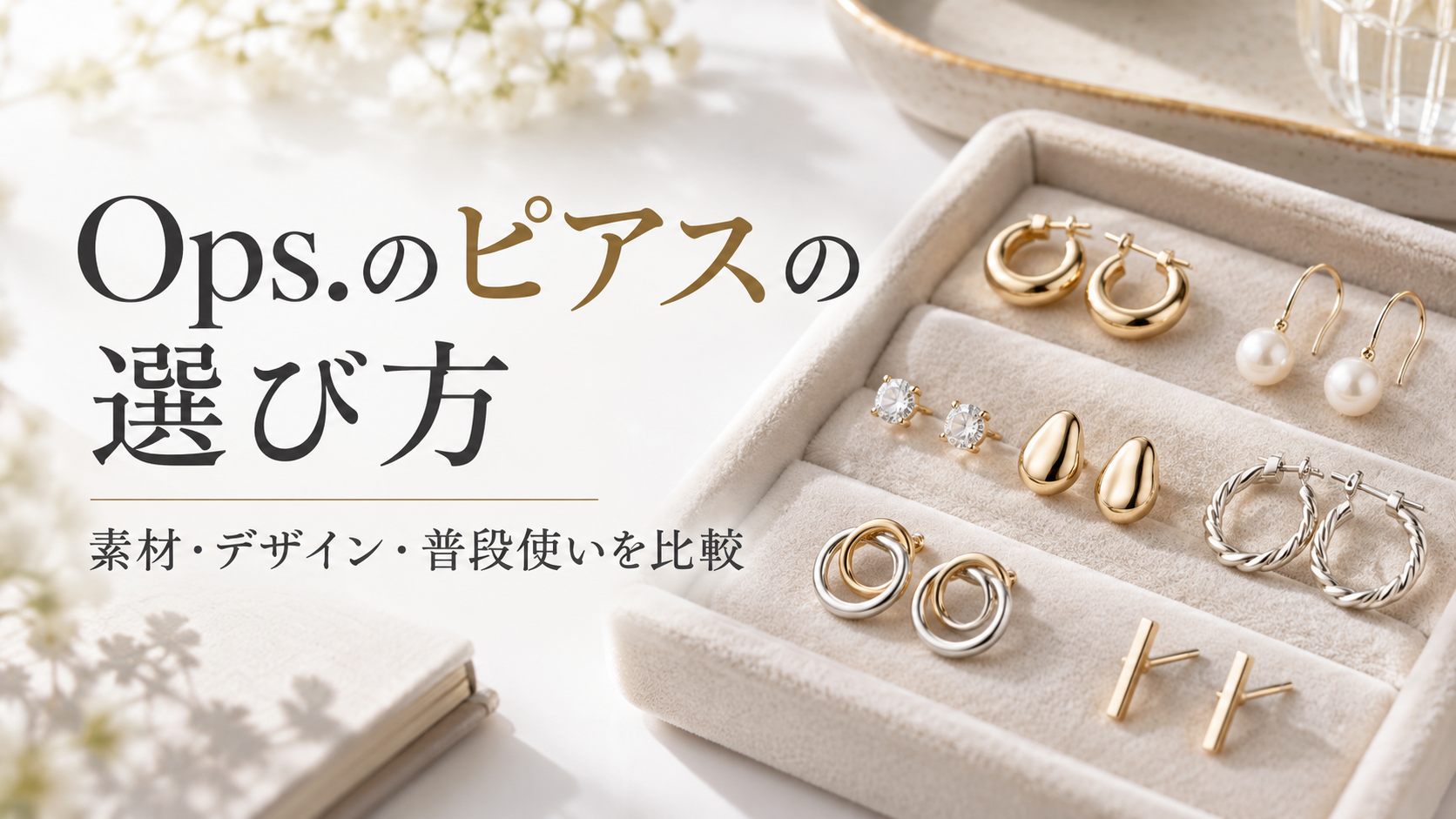 Ops.のピアスを素材・デザイン・普段使いで比較するイメージ