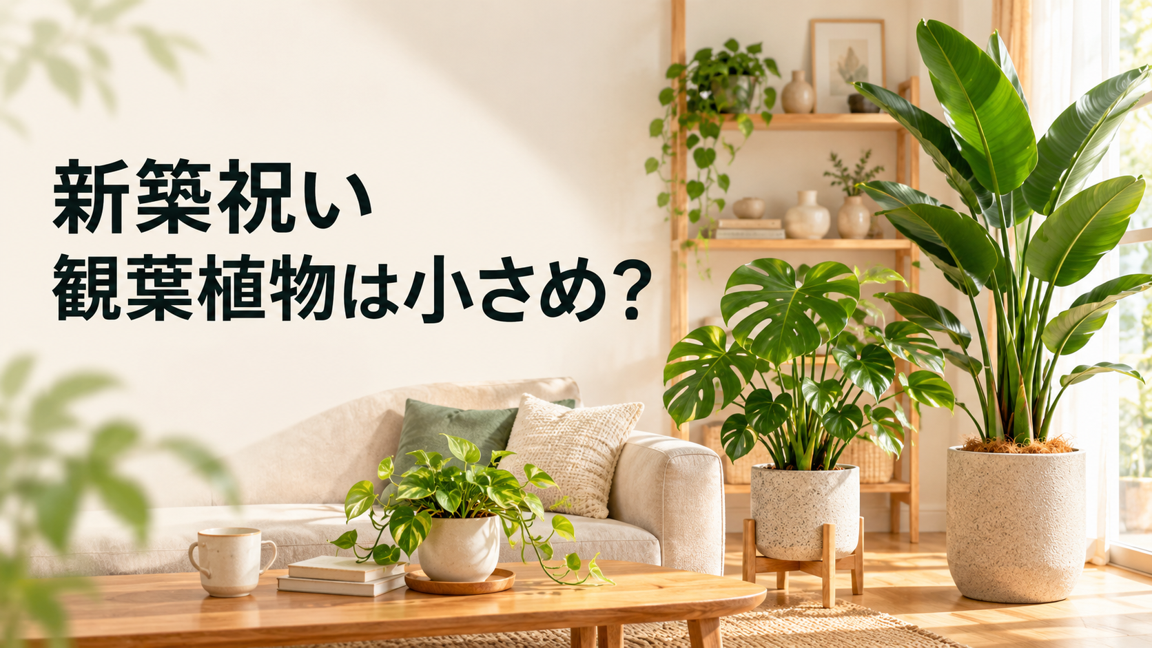 新築祝いの観葉植物は小さめ？サイズ選び